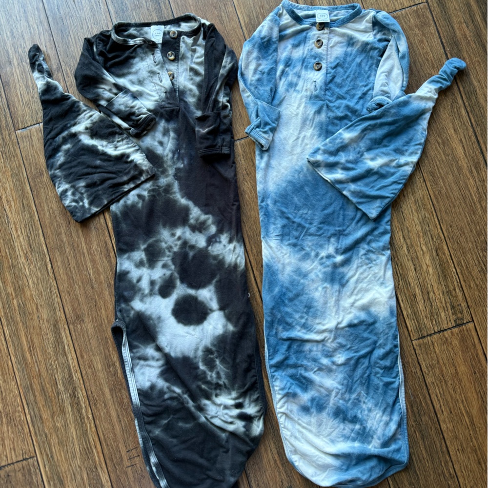 Lou Lou & Company Blue and Black Tie-Dye One Pieces